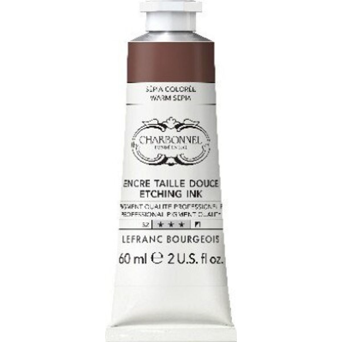 Charbonnel - Etching Ink - Tryksværte - Warm Sepia 60 Ml