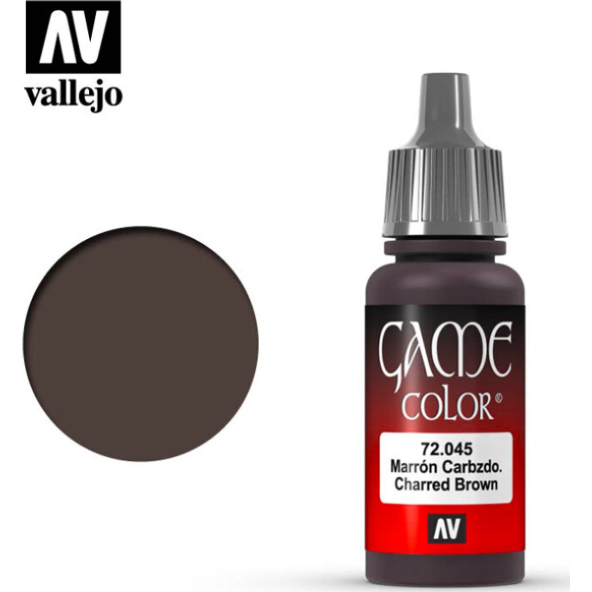 Vallejo - Game Color - Charred Brown Mat - 17-18 Ml - 72045