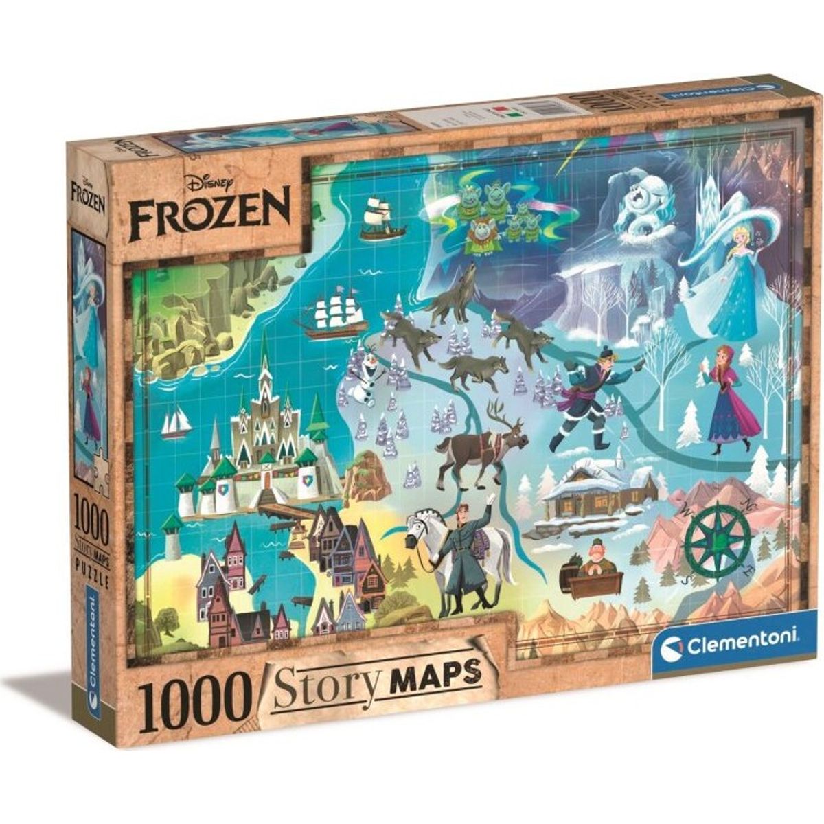 Frost Puslespil - Kort - 1000 Brikker - Clementoni - Story Maps