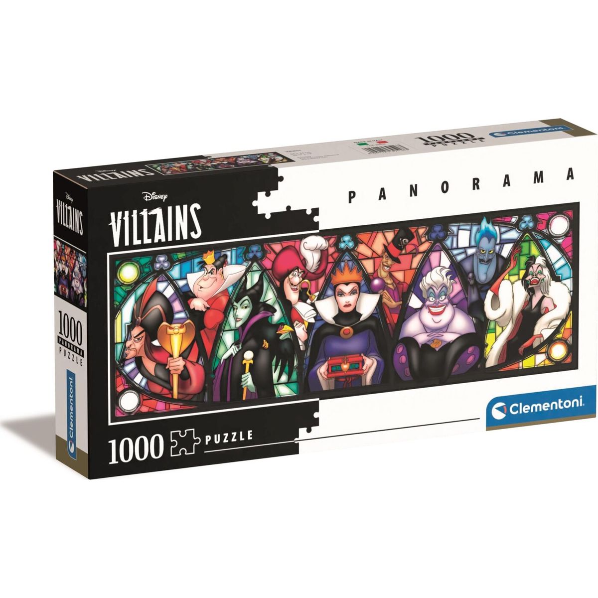 Disney Puslespil - Villains - Panorama - 1000 Brikker - Clementoni