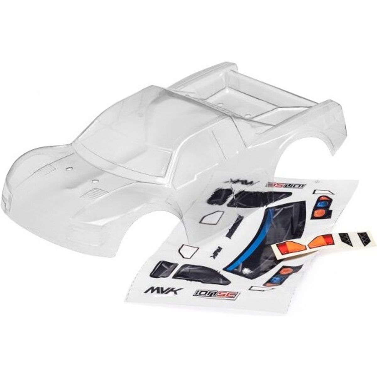 Clear Short Course Body With Decals (ion Sc) - Mv28073 - Maverick Rc