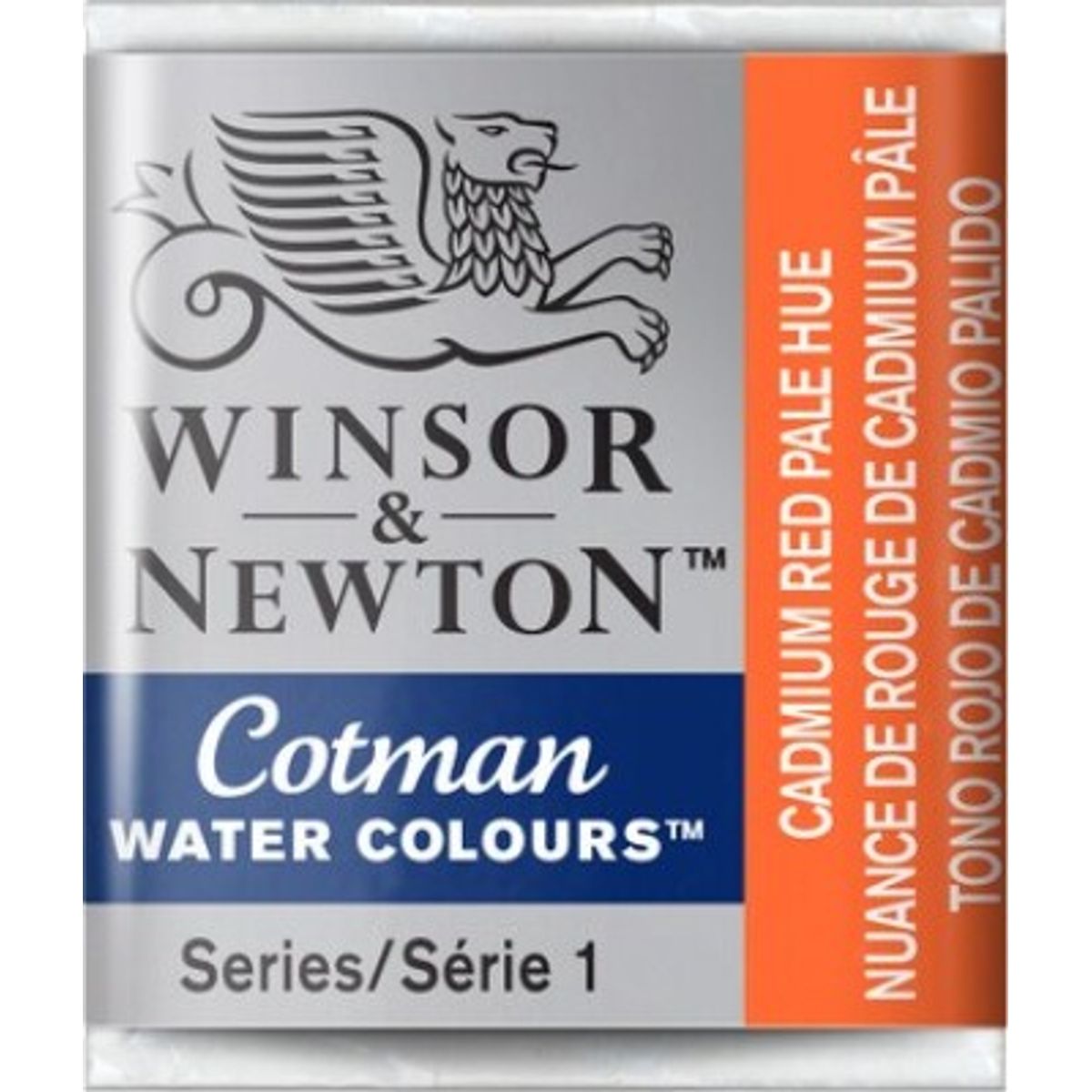 Winsor & Newton - Cotman Watercolour - 1/2 Pan - Cadmium Rød Bleg