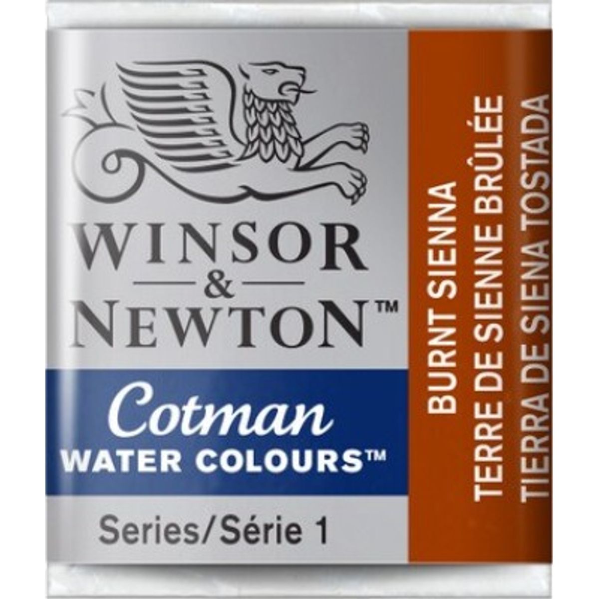 Winsor & Newton - Cotman Water Colours - 1/2 Pan Burnt Sienna 074