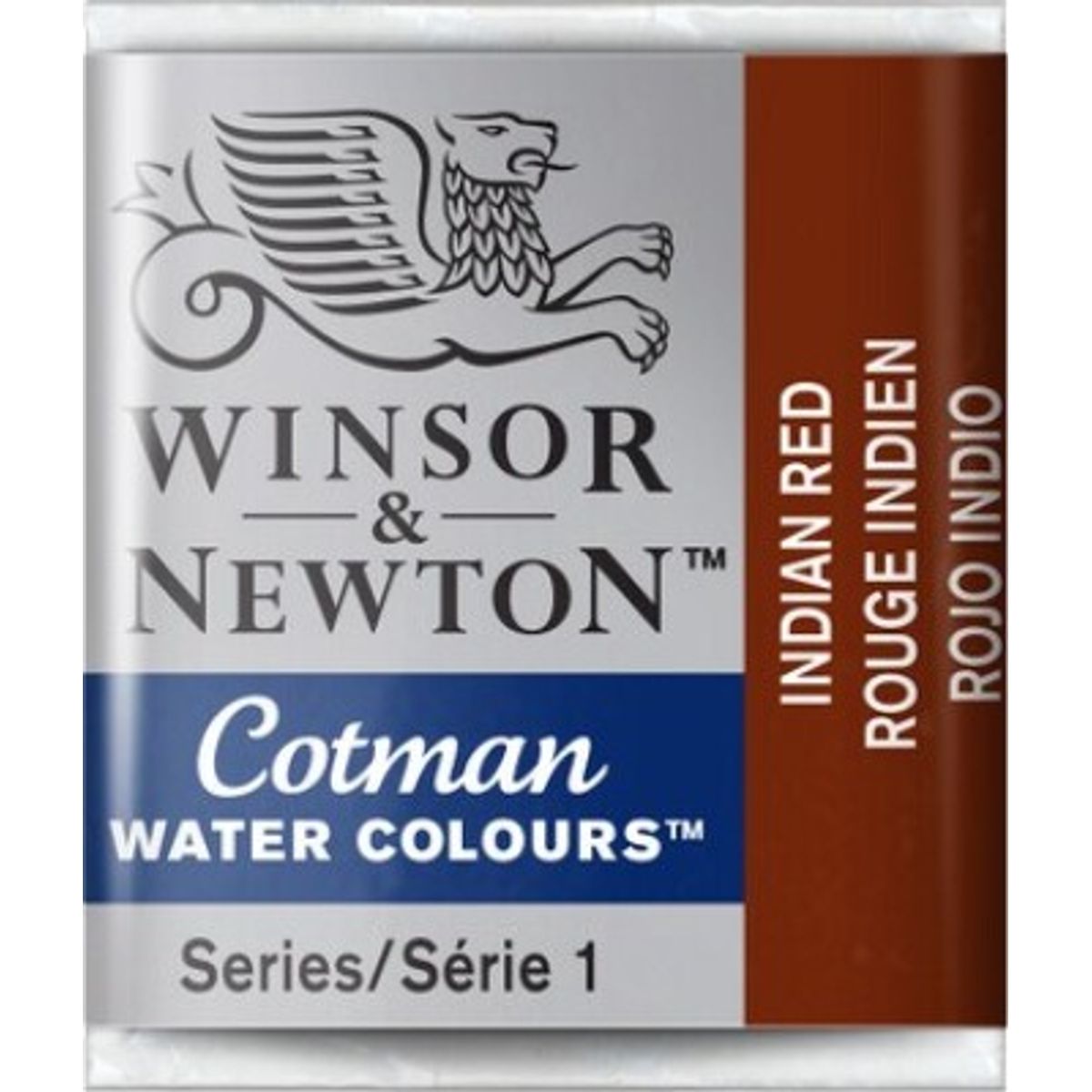 Winsor & Newton - Cotman Watercolour - 1/2 Pan - Indisk Rød