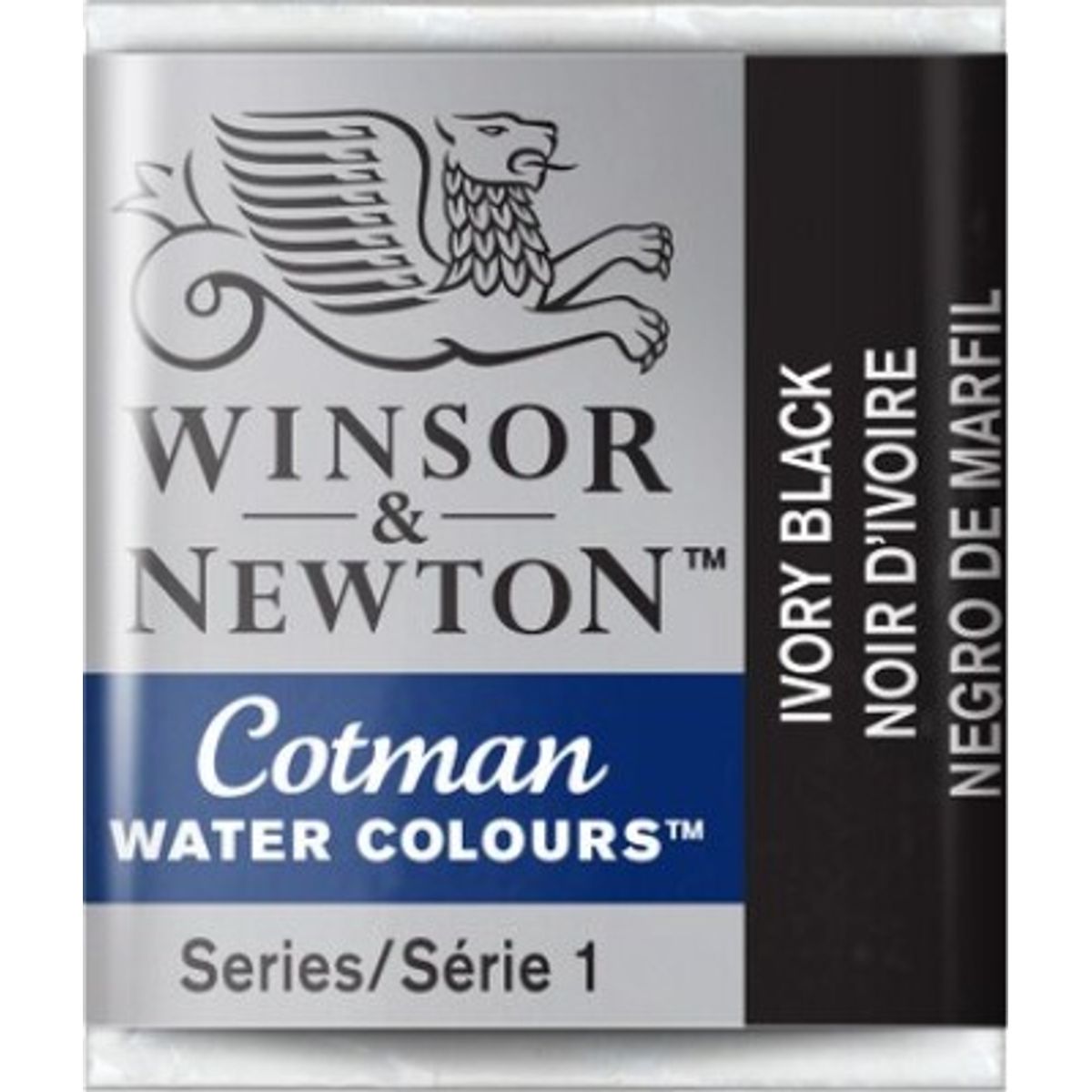 Winsor & Newton - Cotman Watercolour - 1/2 Pan - Elfenben Sort