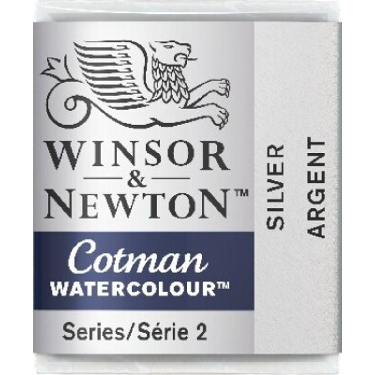 Winsor & Newton - Cotman Watercolour - 1/2 Pan - Sølv