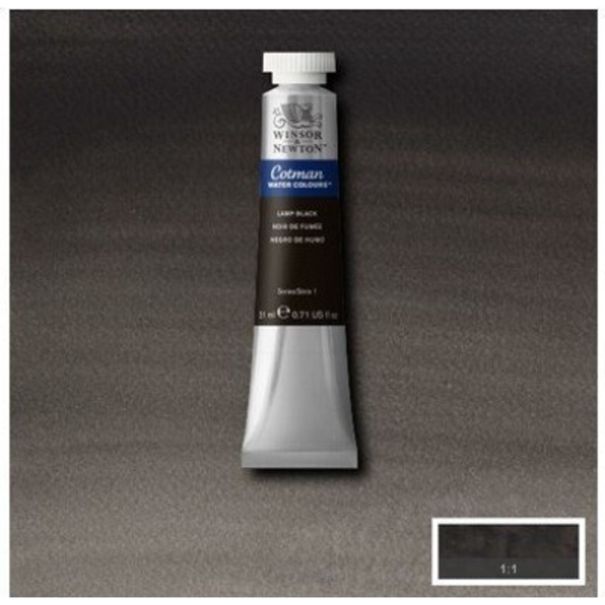 Winsor & Newton - Akvarelfarve - Cotman - Lamp Black 21 Ml