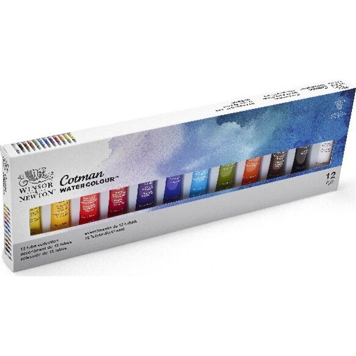 Winsor & Newton - Akvarelfarve Sæt - Tube Collection - 12 Farver