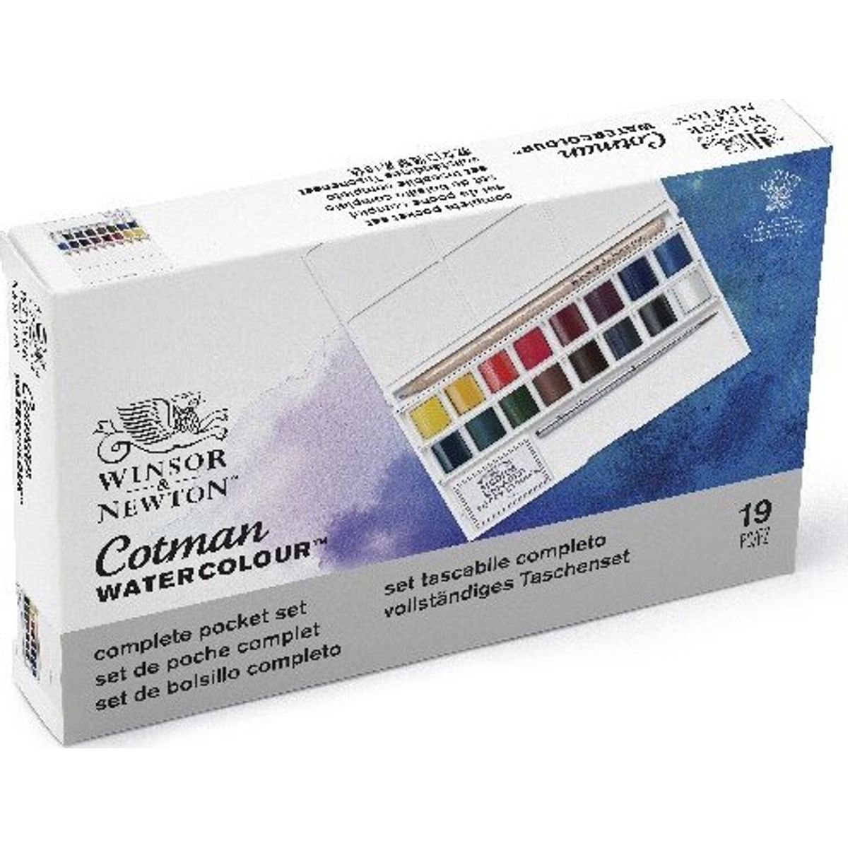 Winsor & Newton - Akvarelfarve Sæt Med 16 Farver - Complete Pocket