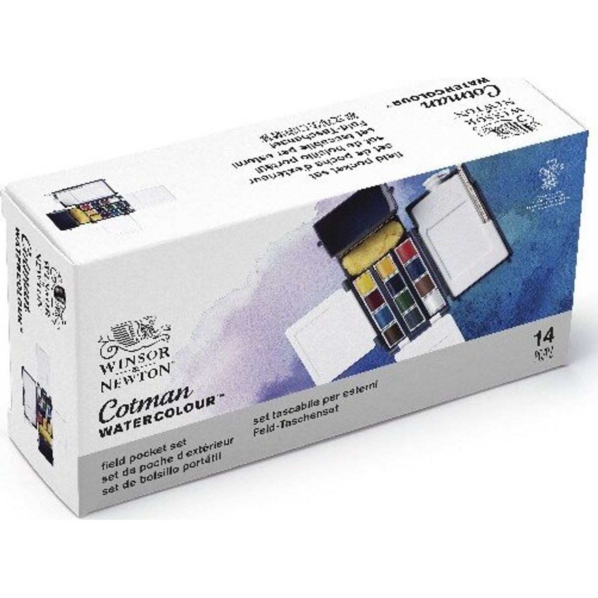 Winsor & Newton - Akvarelfarve Sæt Med 12 Farver - Field Pocket