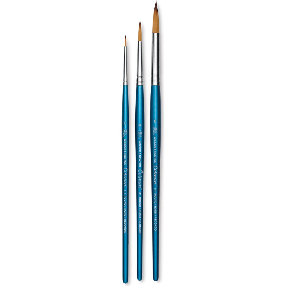 Winsor & Newton - Cotman Brush Short Handle Round Set 0 4 8 - Malerpensler