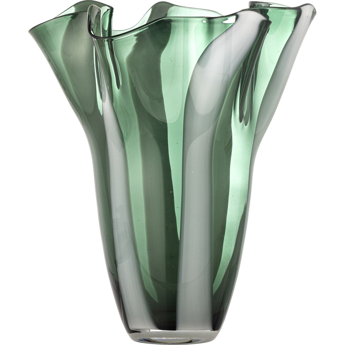 Creative Collection - Lettice Vase - Grøn - Glas - H 32 Cm