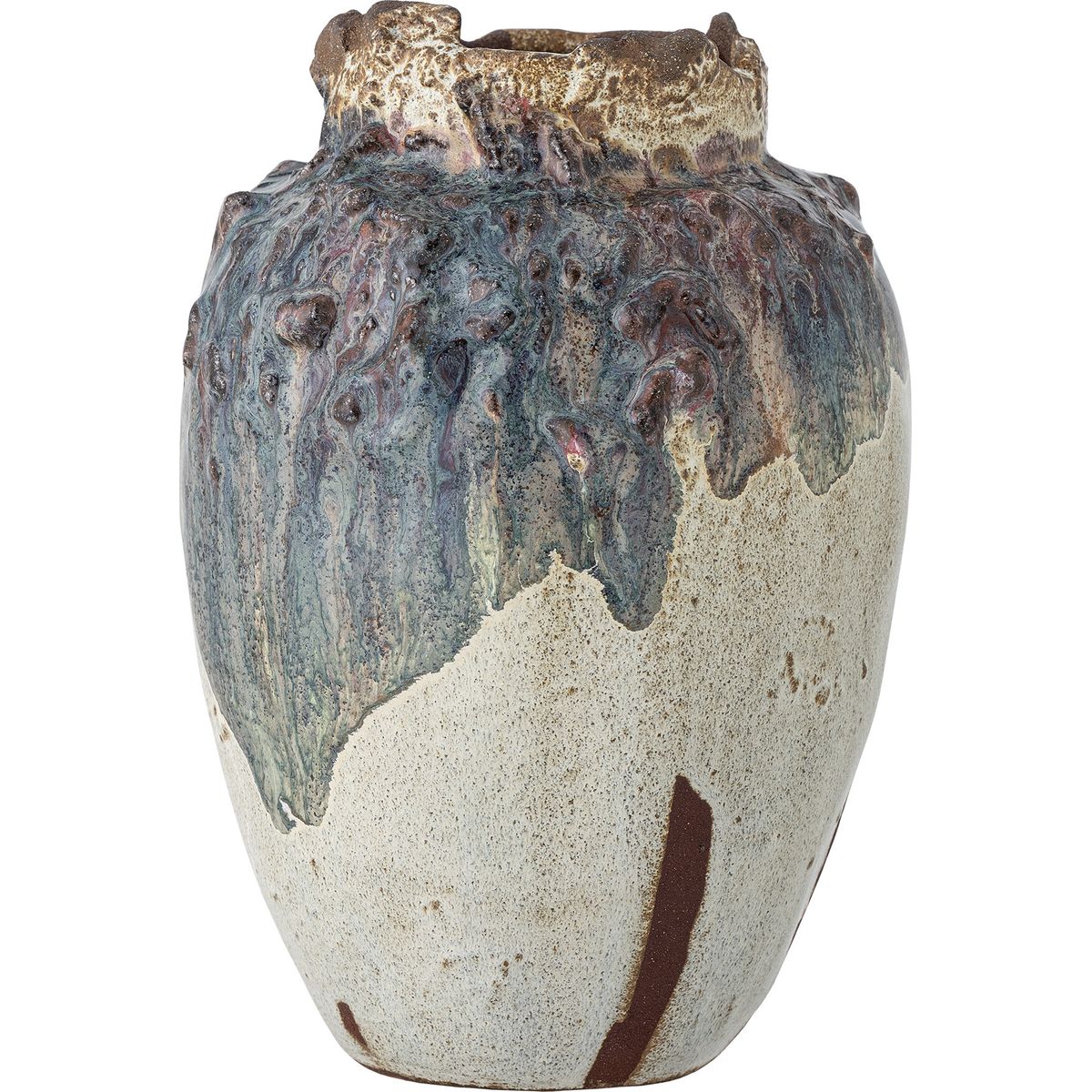 Creative Collection - Tauriel Vase - Blå - Stentøj Keramik - H 21 Cm