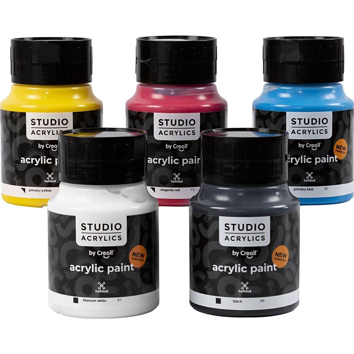 Creall Studio Acrylics - Akrylmaling - Forskellige Farver - 5x500 Ml