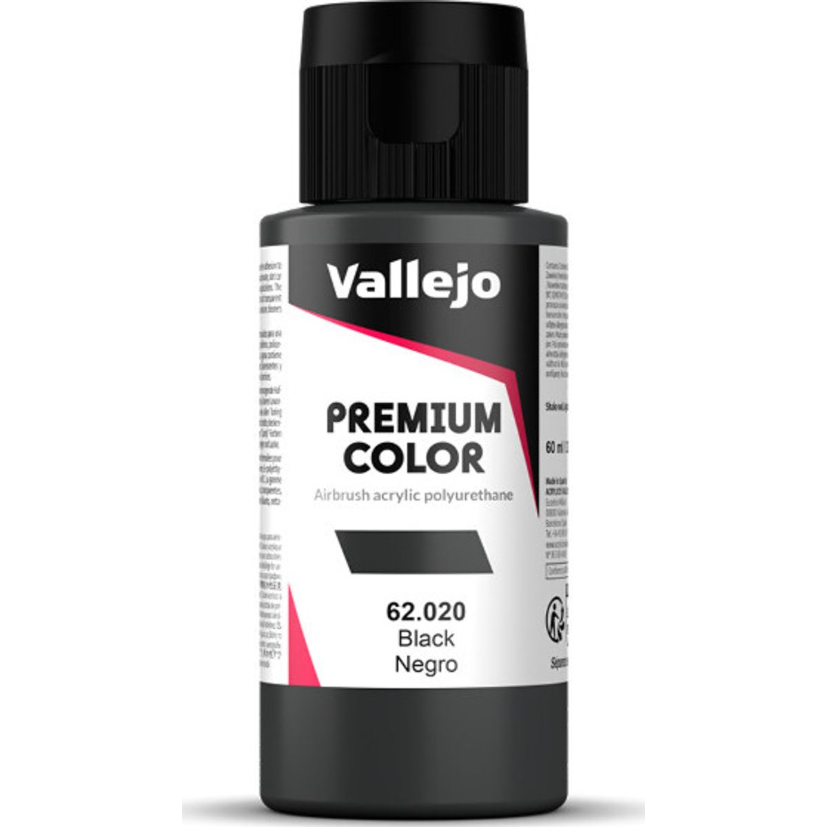 Vallejo - Premium Airbrush Maling - Sort 60 Ml