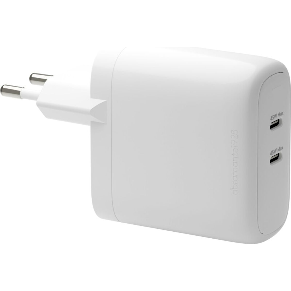 Dbramante1928 - Re-charge - Eu Vægoplader - 2x Usb-c 45w - Hvid