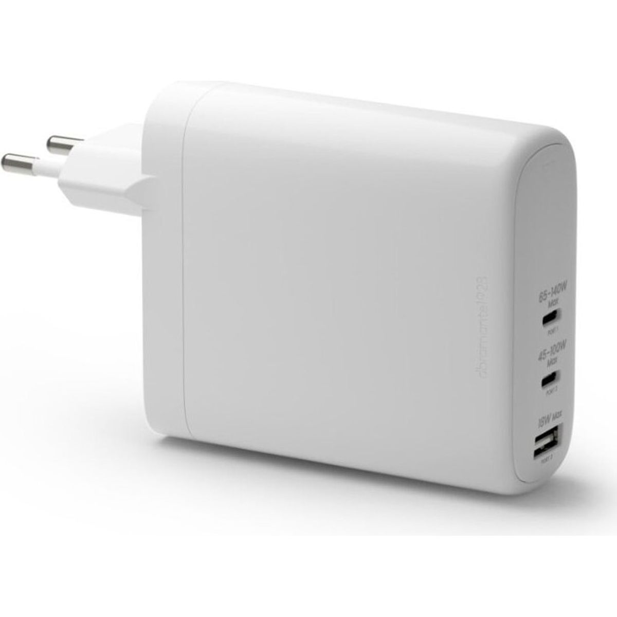 Dbramante1928 - Re-charge - Vægoplader Gan - Usb-c 140w+100w+18w Eu - Hvid