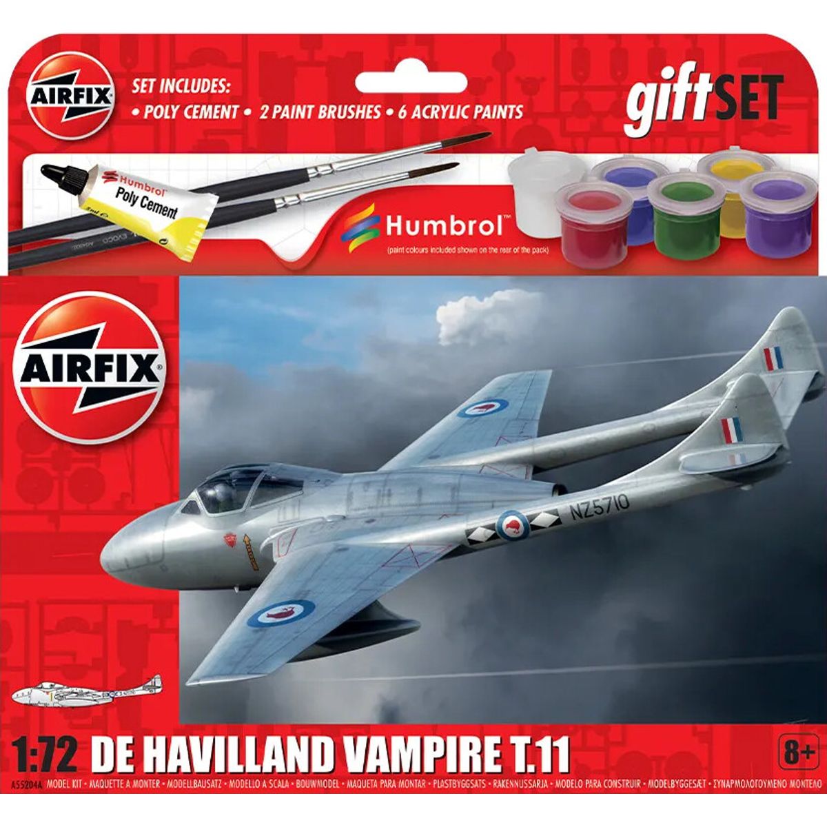 Airfix - De Havilland Vampire Fly Byggesæt - 1:72 - A55204a