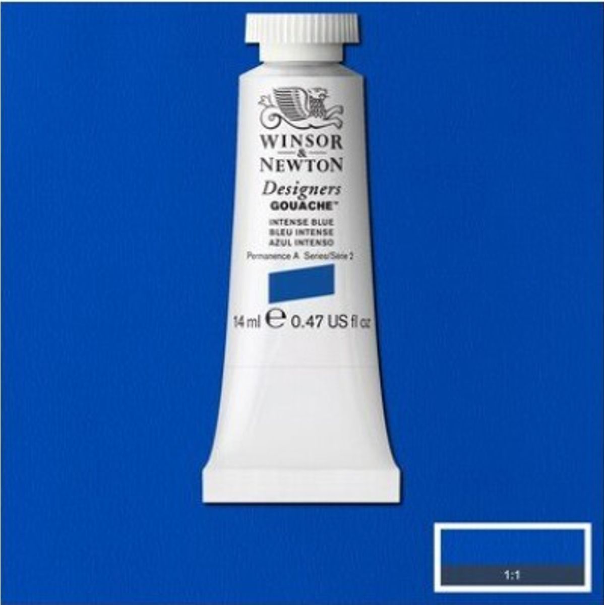 Winsor & Newton - Akvarelfarve - Gouache - Intense Blue 14 Ml