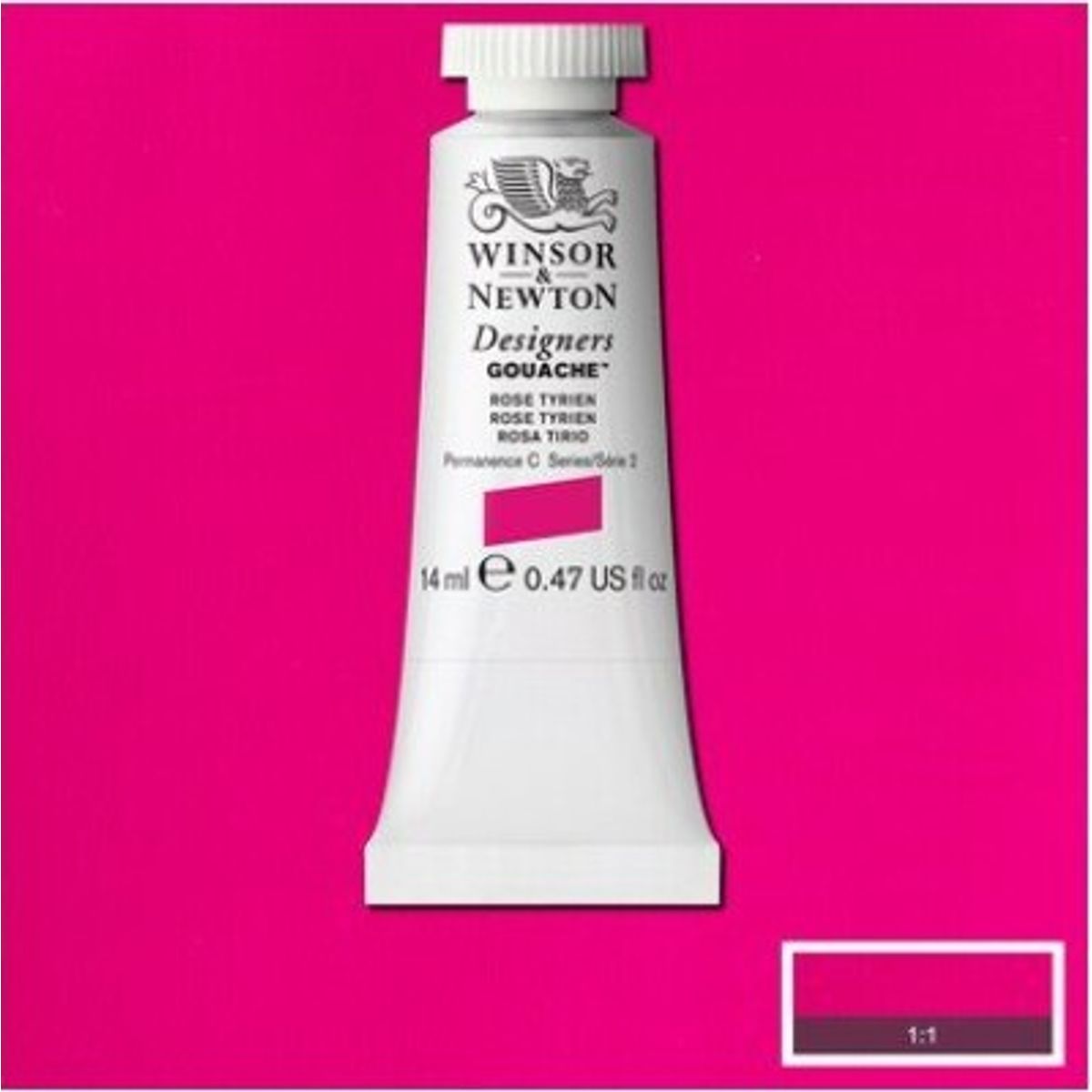 Winsor & Newton - Akvarelfarve - Gouache - Rose Tyrien 14 Ml