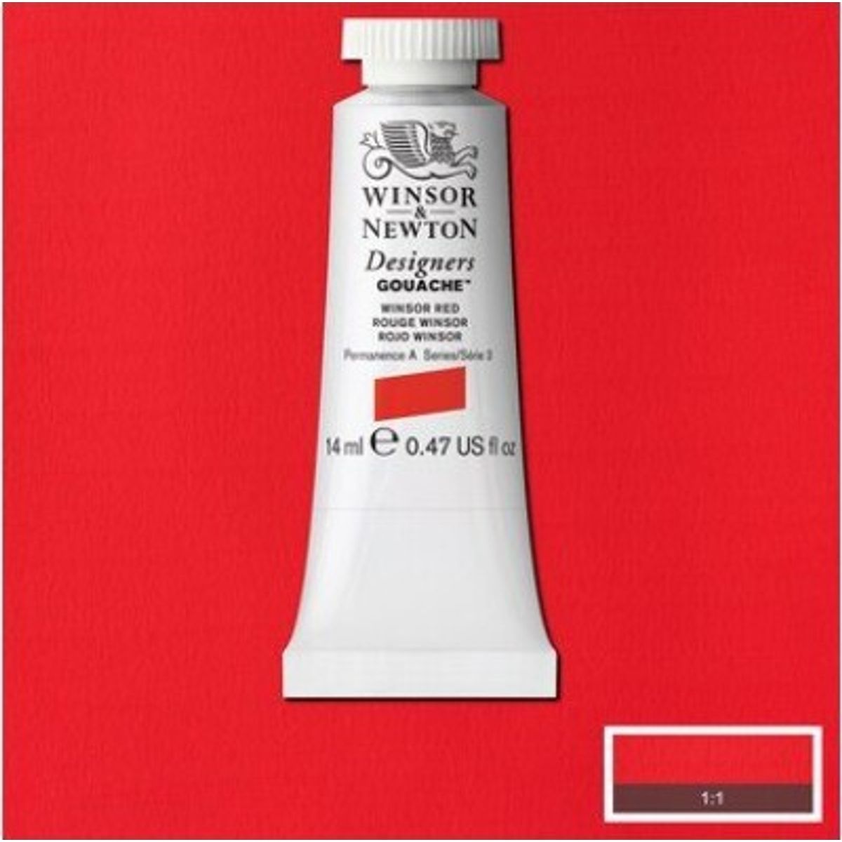 Winsor & Newton - Designers Gouache Maling - Winsor Red 14 Ml