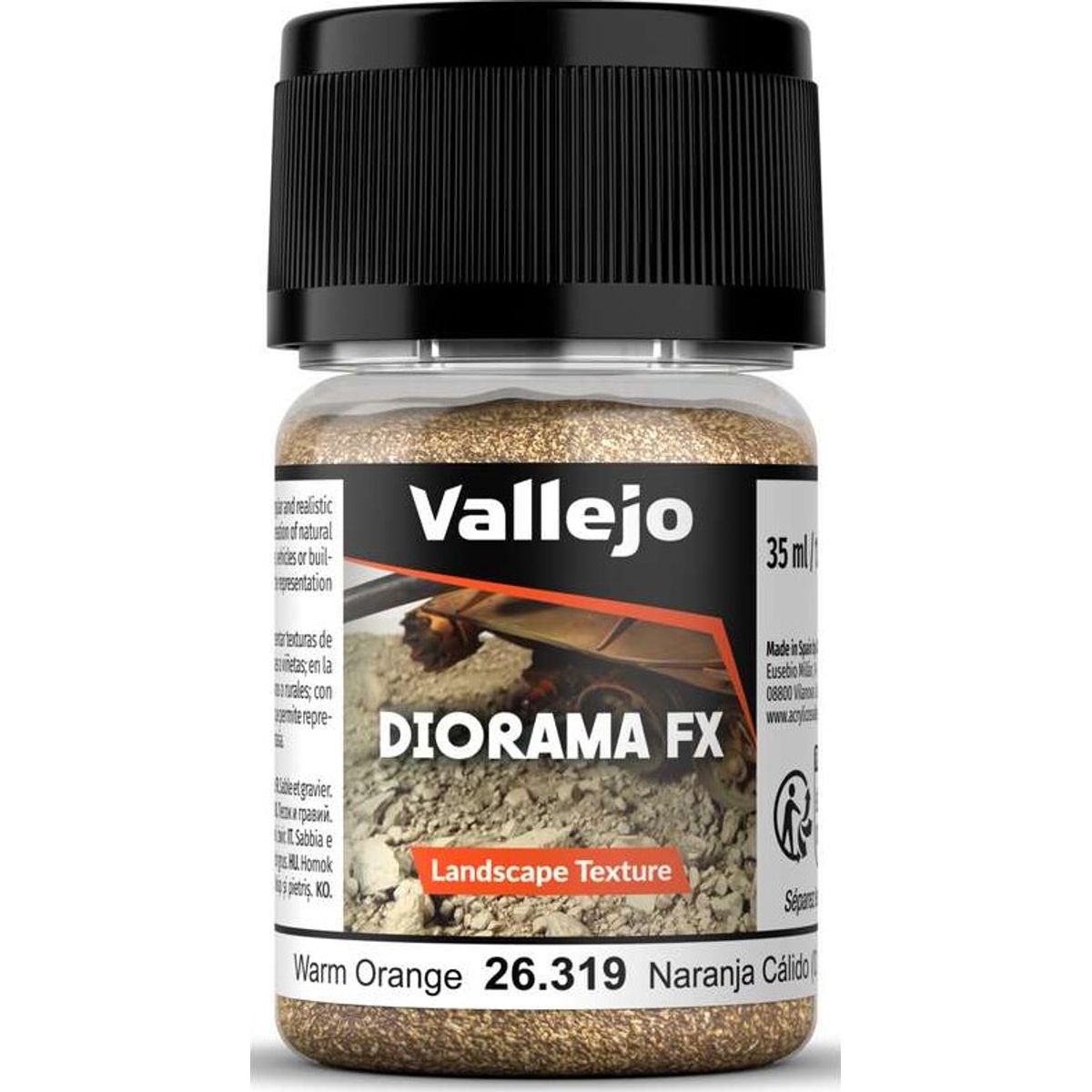 Diorama Fx Warm Orange 0,1-0,6mm, 35ml - 26319 - Vallejo