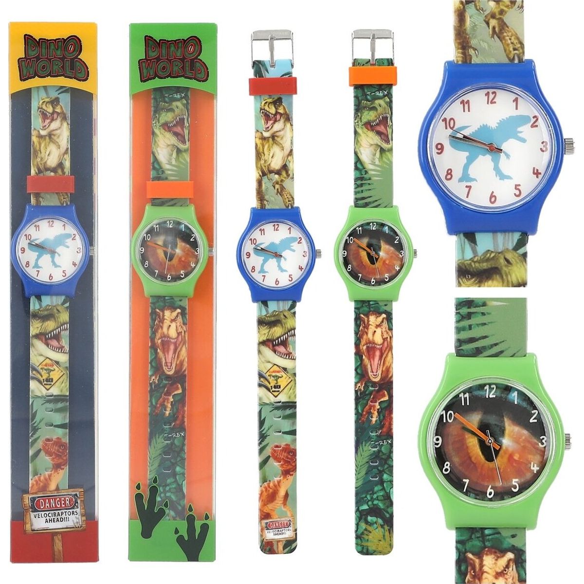 Armbåndsur Til Børn - Dinosaur - Silikone - Dino World - Assorteret