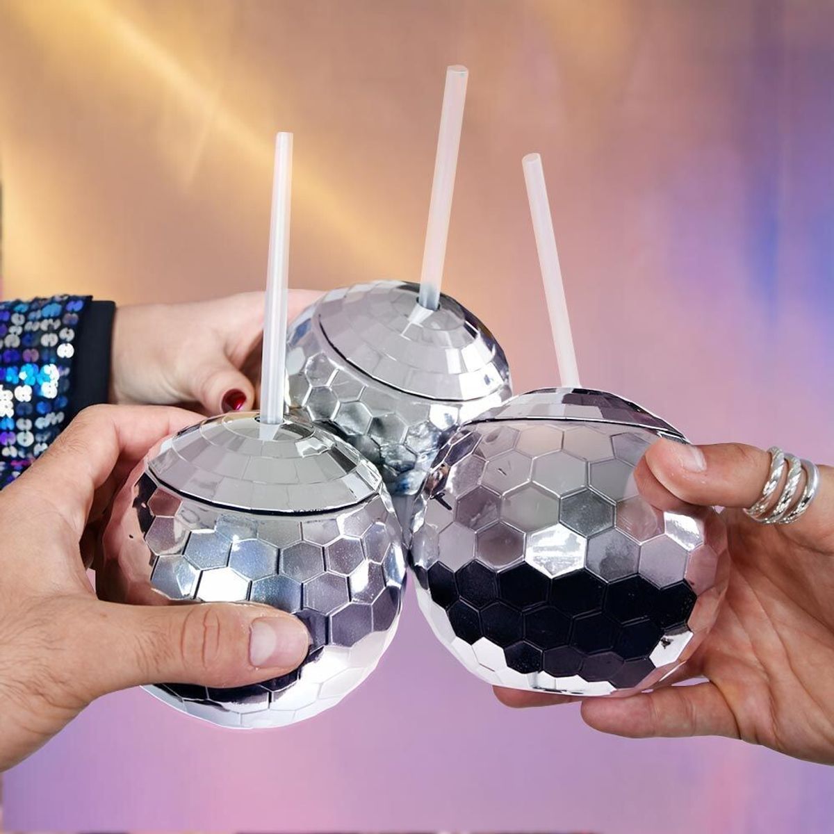 Disco Ball Cups - Set Of 3