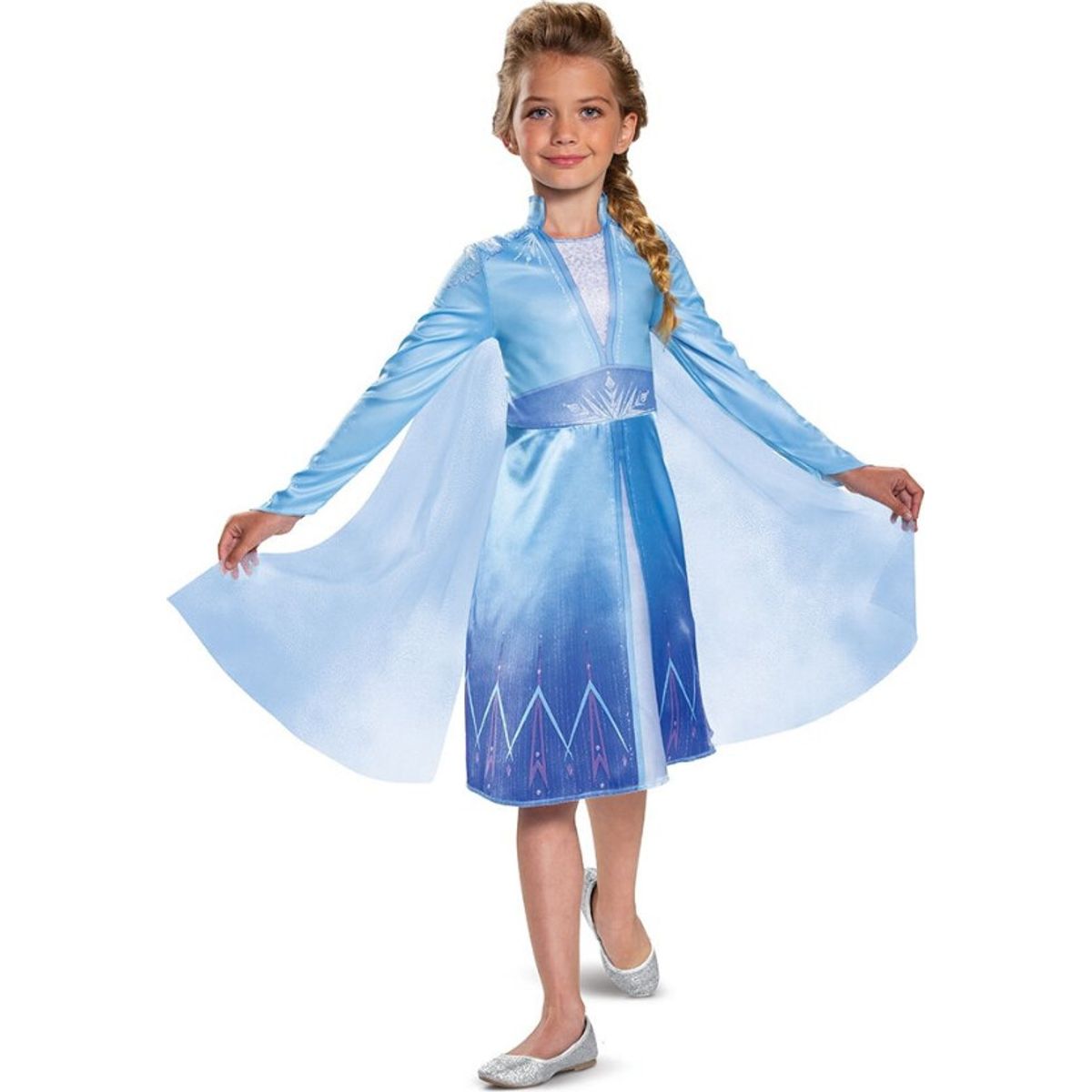 Frost - Elsa Kostume Til Børn - 128 Cm