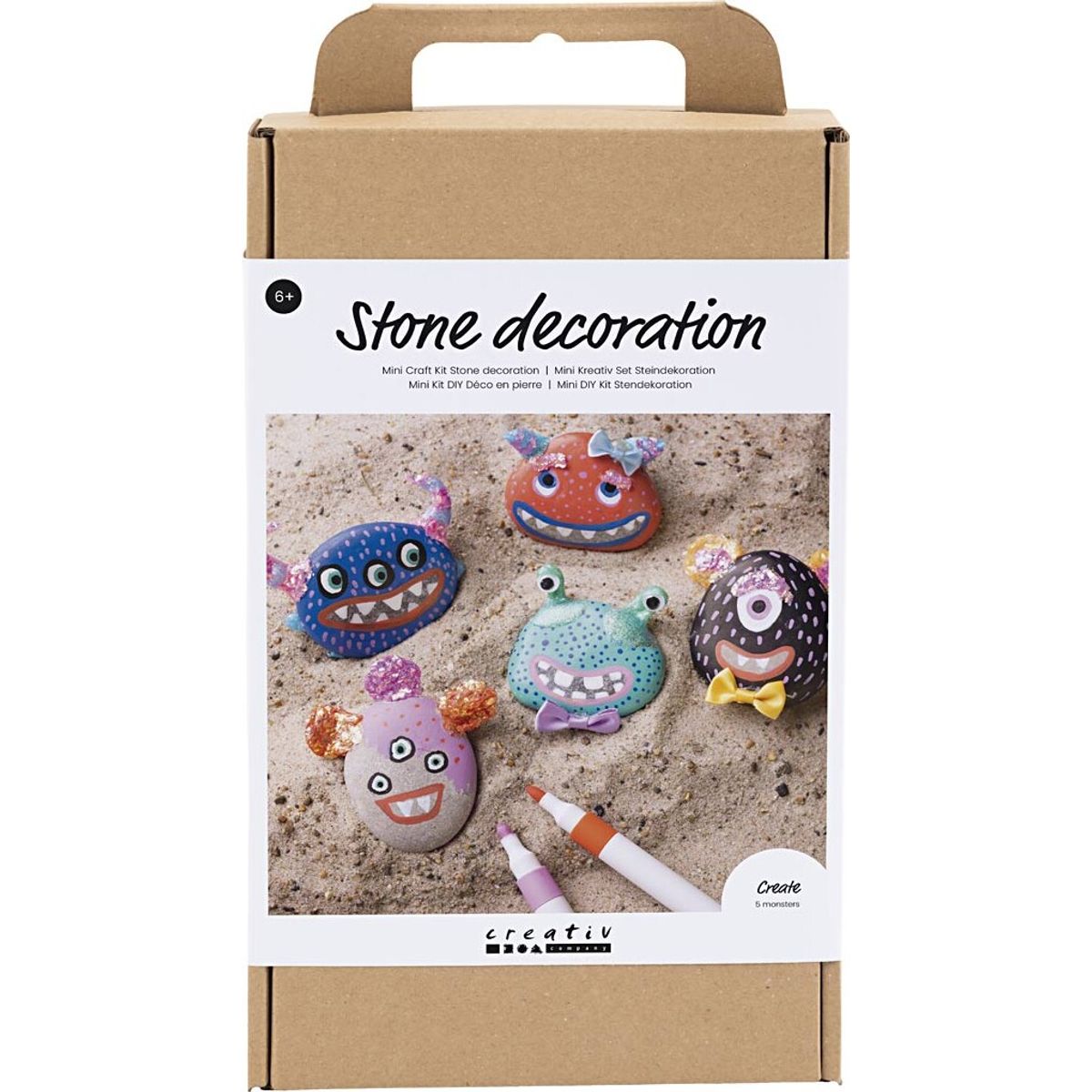 Diy Kit Stendekoration - Monster - Assorterede Farver