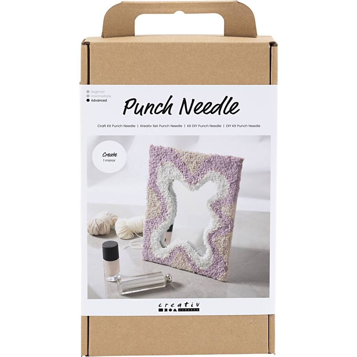 Diy Kit Punch Needle - Spejl - Pastelfarver