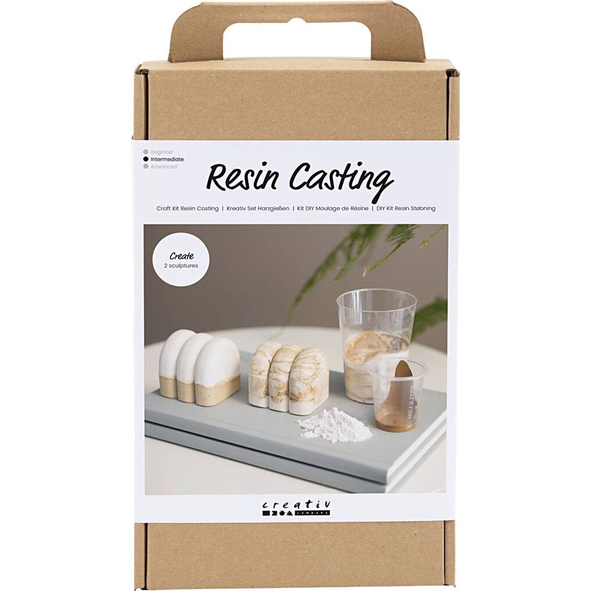 Diy Kit Resin Støbning - Skulptur - Beige - Off White