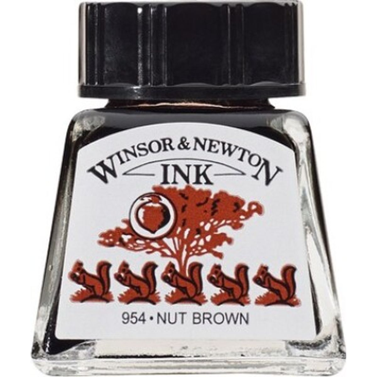 Winsor & Newton - Tegne Blæk - 14 Ml - Nødde Brun