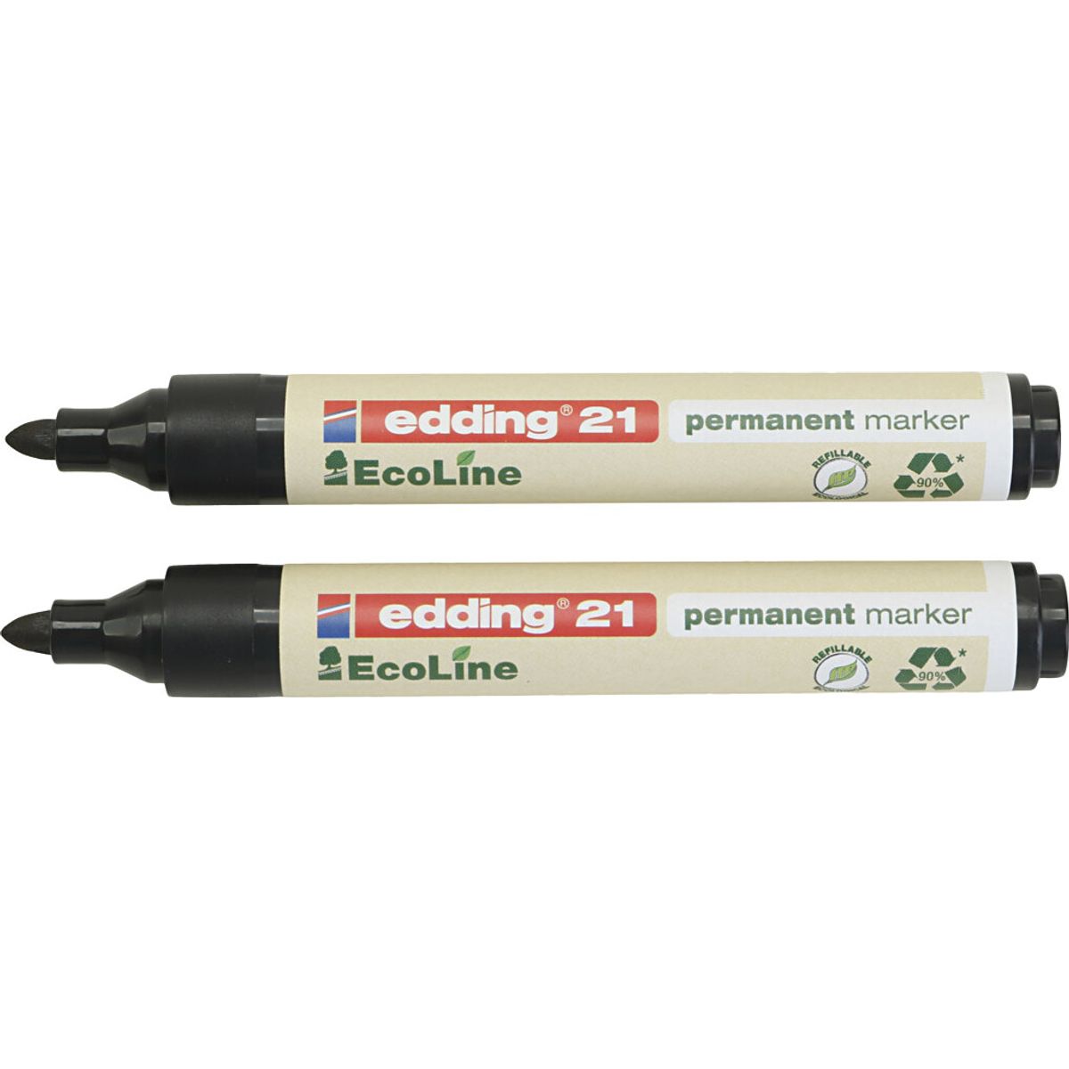 Edding Ecoline Marker - Nr. 21 - Tykkelse 1,5-3 Mm - Sort - 1 Stk.