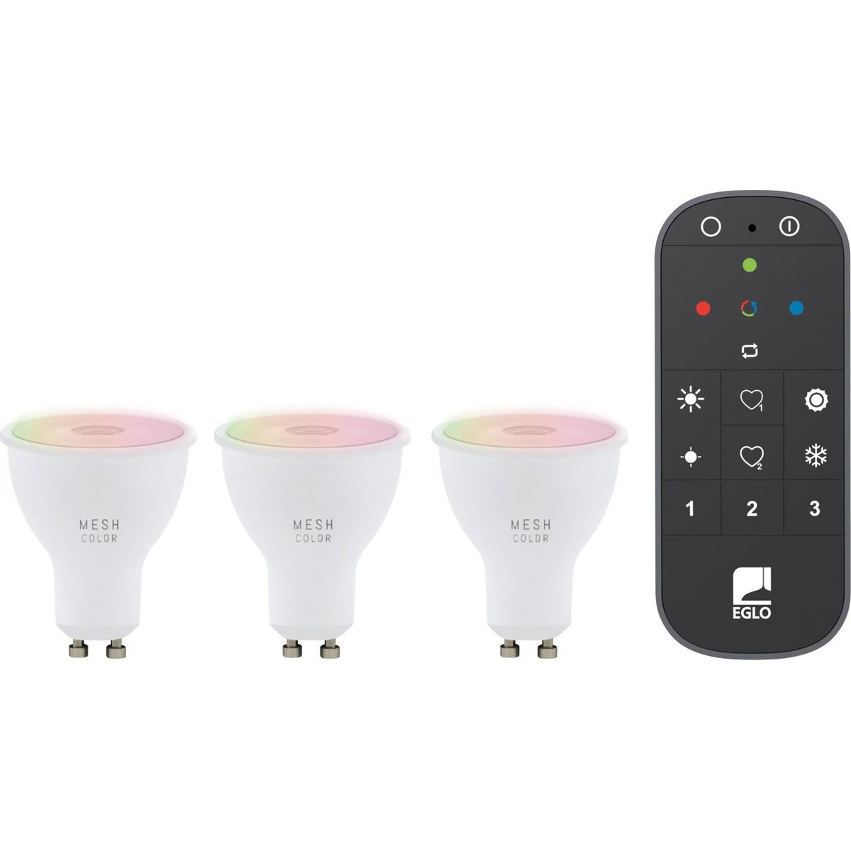 Eglo - Sæt 3x Gu10, Fjernbetjening - Rgb + Tw - Zigbee, Bluetooth