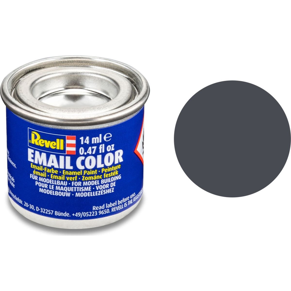 Emalje Maling Til Hobby - Revell - Tank Grey Mat 14 Ml