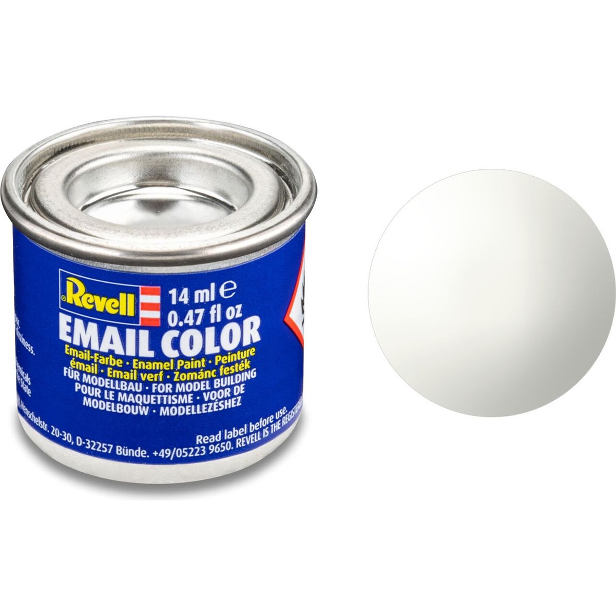 Emalje Maling Til Hobby - Revell - White Gloss 14 Ml