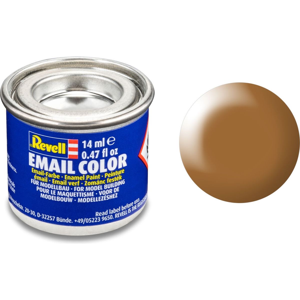 Emalje Maling Til Hobby - Revell - Wood Brown Silk 14 Ml