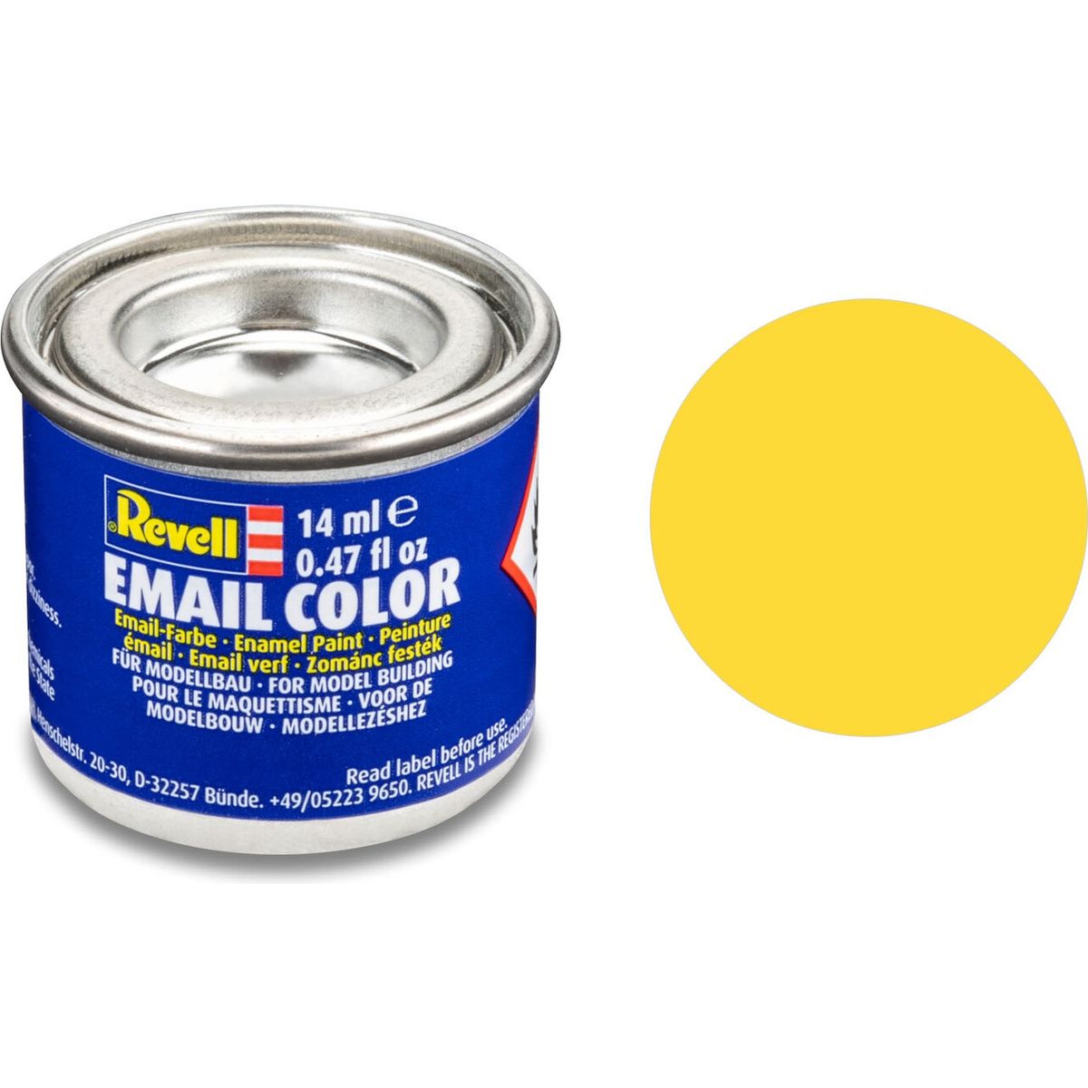 Emalje Maling Til Hobby - Revell - Yellow Mat 14 Ml