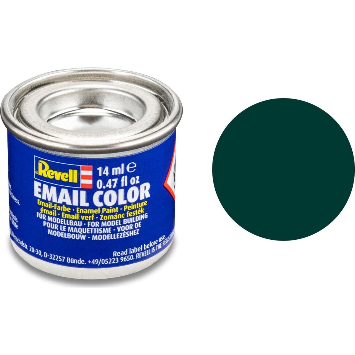 Emalje Maling Til Hobby - Revell - Black Green Mat 14 Ml