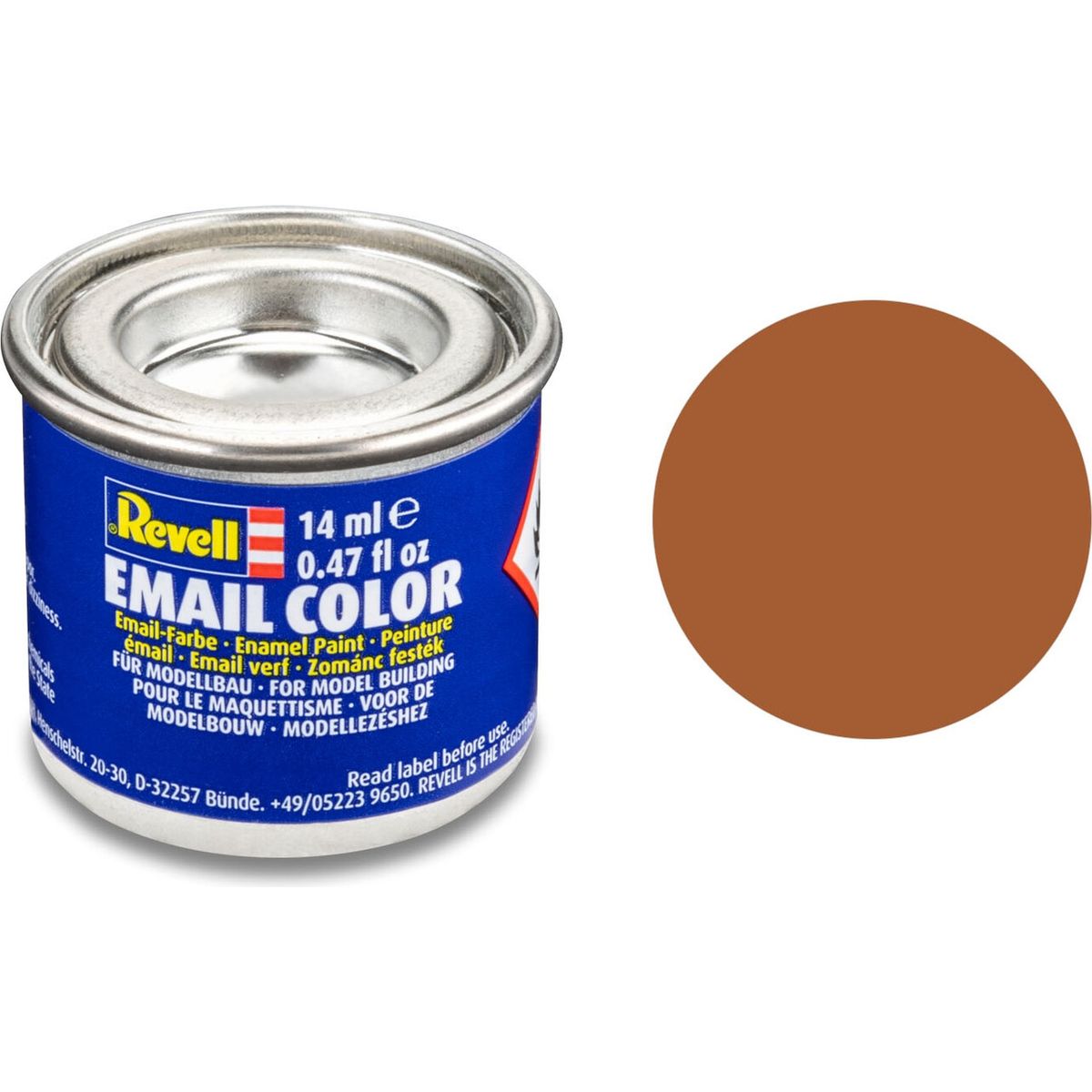 Emalje Maling Til Hobby - Revell - Brown Mat 14 Ml