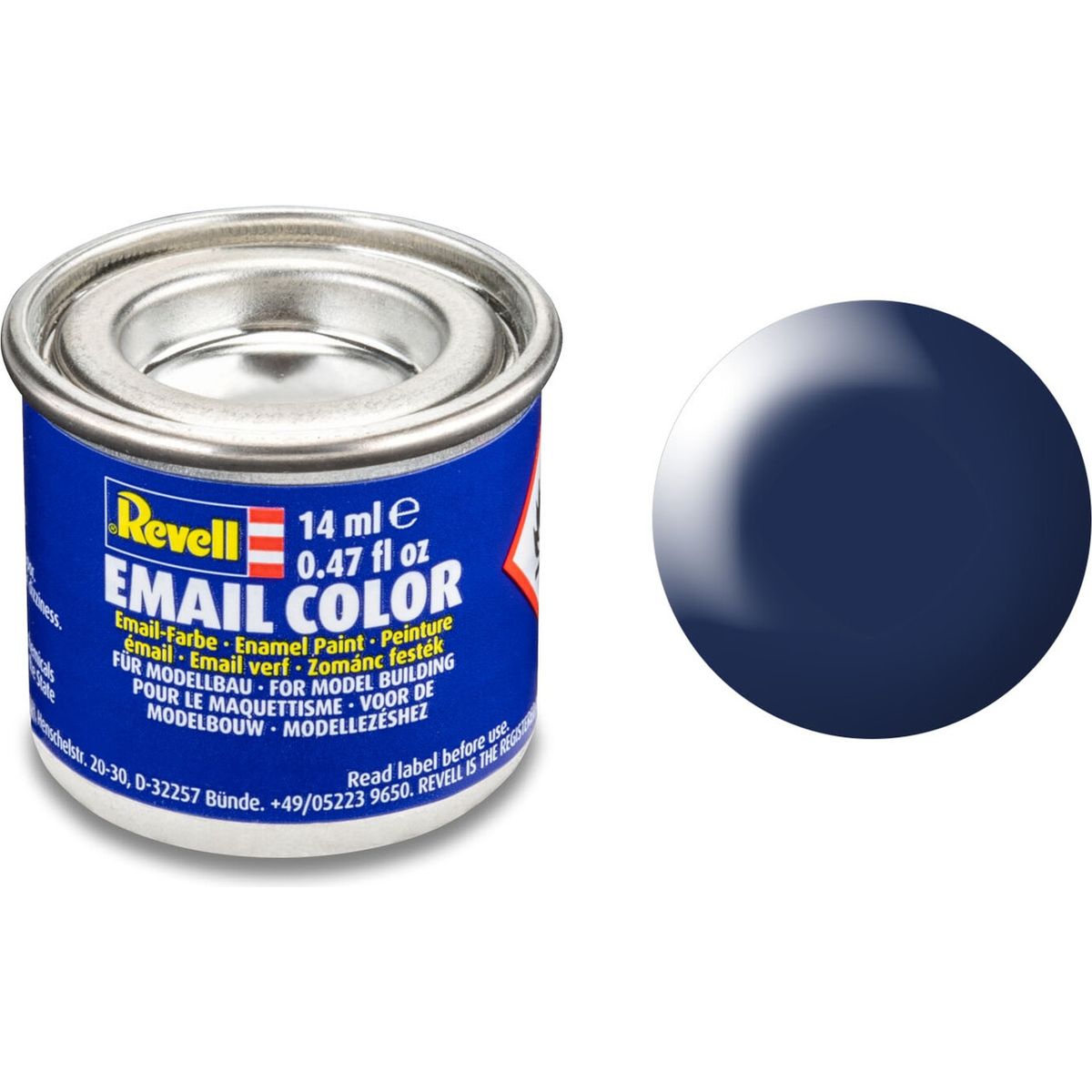 Emalje Maling Til Hobby - Revell - Dark Blue Silk 14 Ml