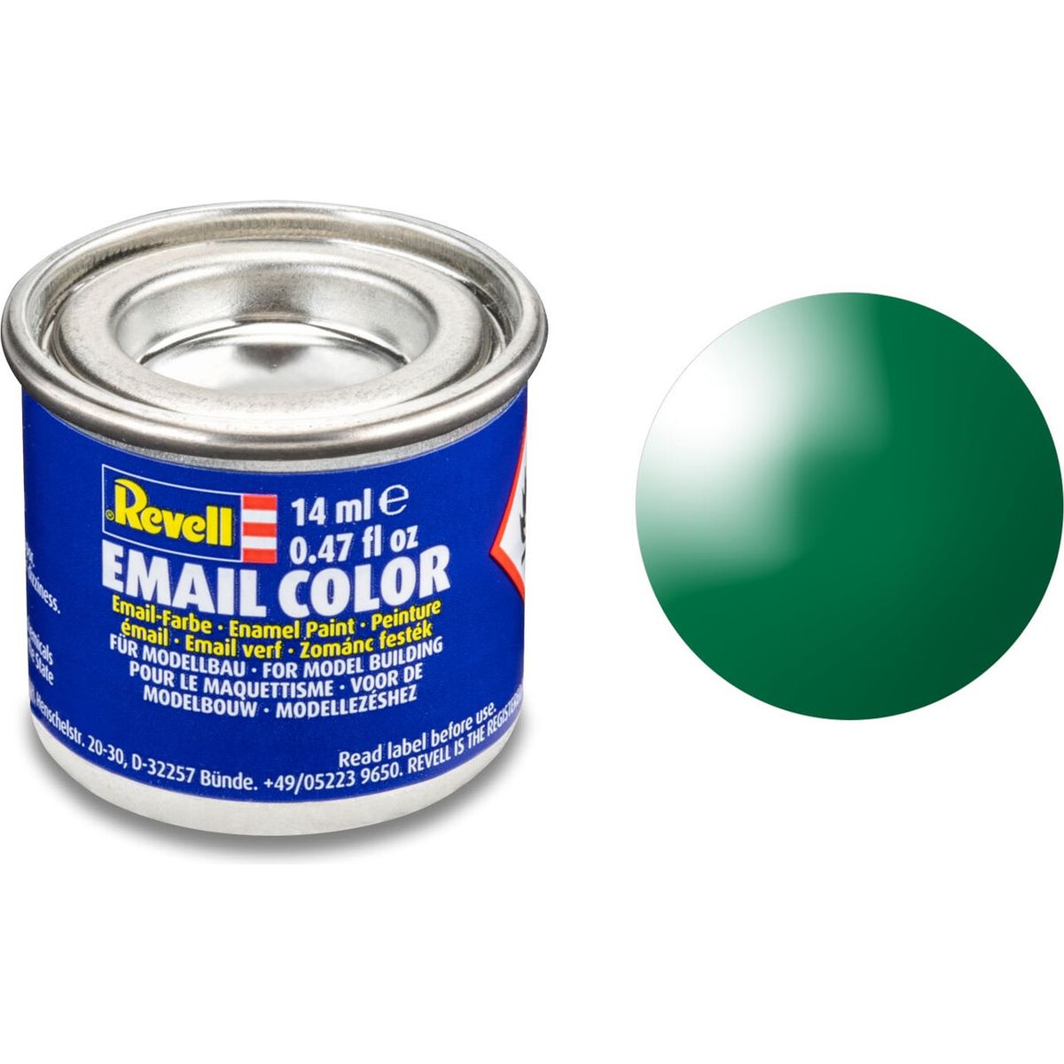 Emalje Maling Til Hobby - Revell - Emerald Green 14 Ml