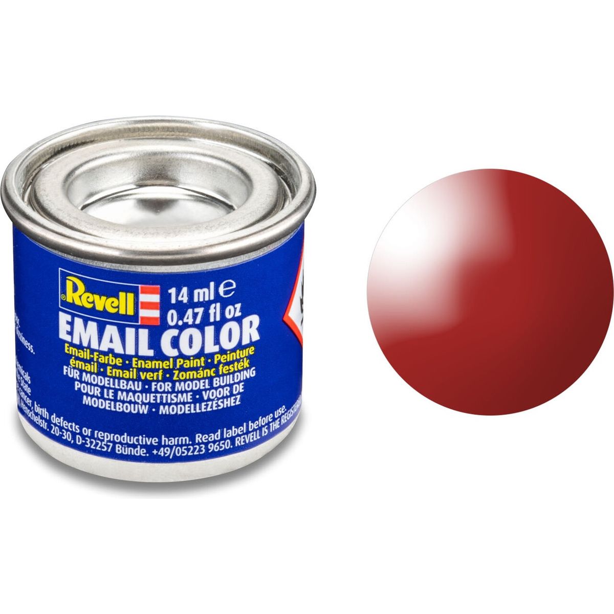 Emalje Maling Til Hobby - Revell - Fiery Red Gloss 14 Ml