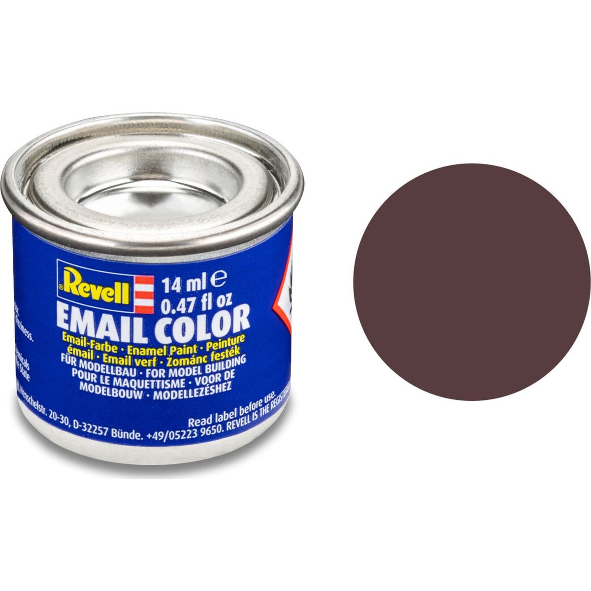 Emalje Maling Til Hobby - Revell - Leather Brown Mat 14 Ml