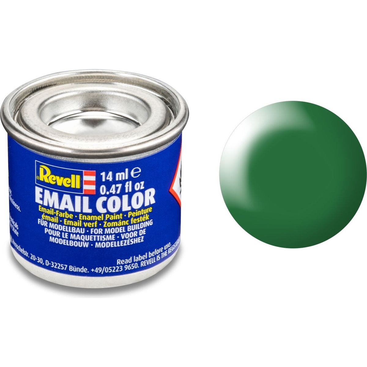 Emalje Maling Til Hobby - Revell - Leaf Green Silk 14 Ml