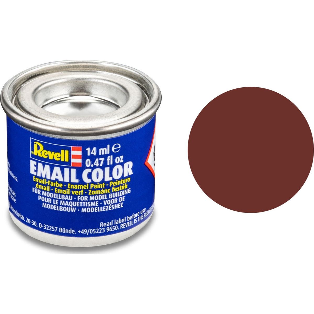 Emalje Maling Til Hobby - Revell - Reddish Brown Mat 14 Ml