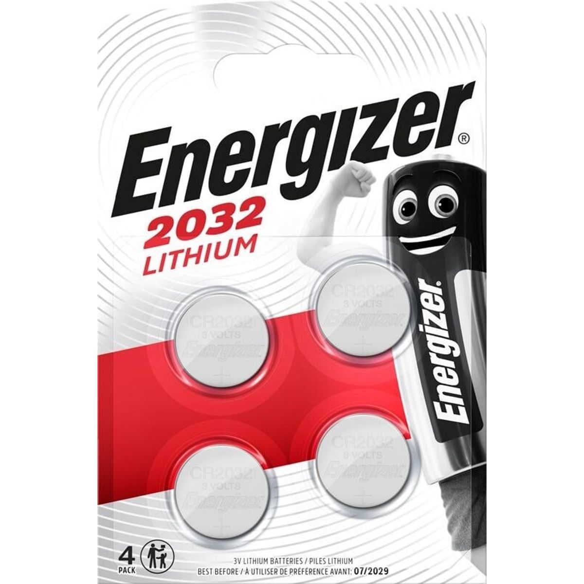 Energizer - Lithium Knapcelle Batterier Cr2032 - 4 Stk