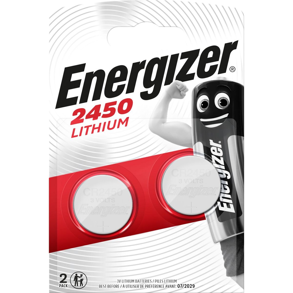 Energizer - Lithium S Knapcelle Batterier Cr2450 - 2 Stk