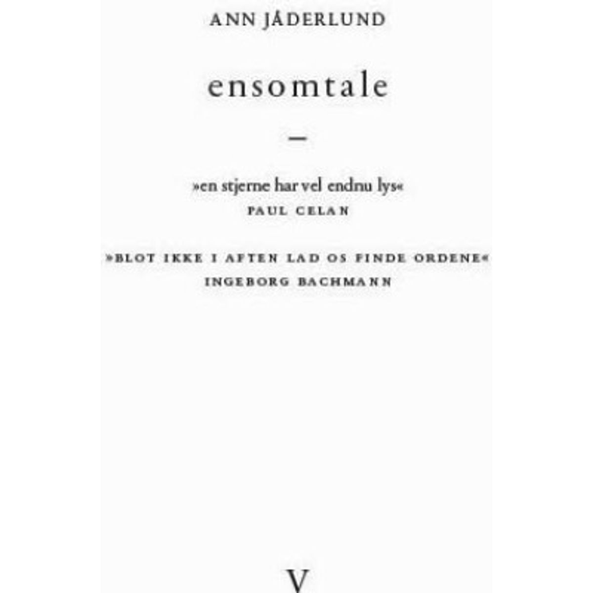 Ensomtale - Ann Jäderlund - Bog